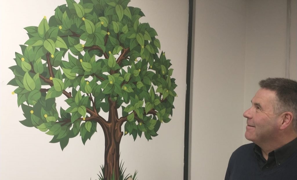 George by our Tree of the Year decal